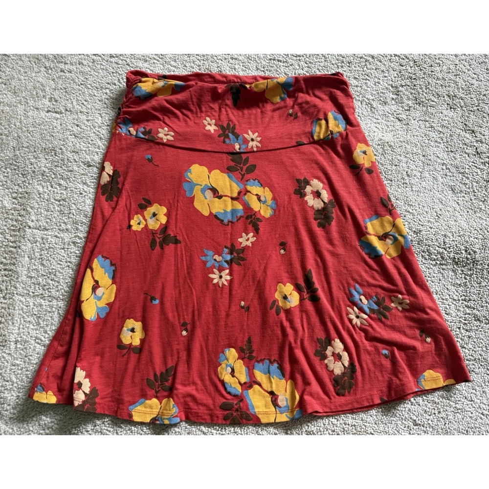 Toad&Co Women's Chaka Skirt Red Floral Size Small